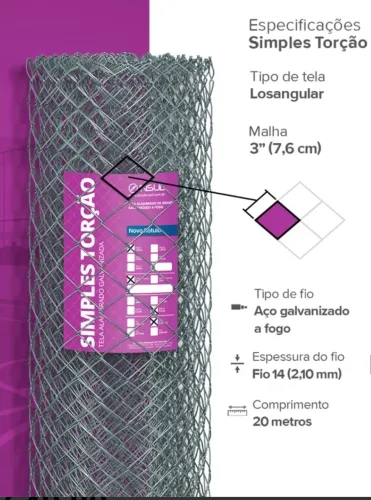 Rolo de tela alambrado