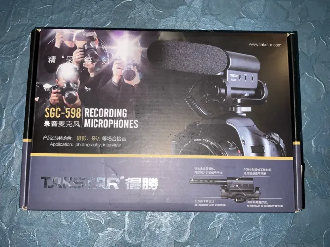 Microfone de câmera Takstar SGC-598 com caixa