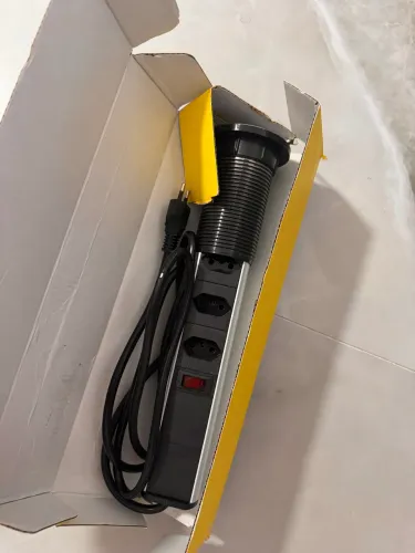 Torre Tomada Embutir Retrátil Mesa Multiplug Usb Tipo-c Bivolt