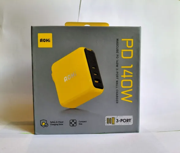 Carregador de Notebook AOHI Magcube 140W GaN PD3.1 (Lacrado)