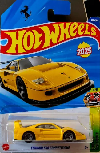 Hot Wheels Ferrari F40 Amarela linda