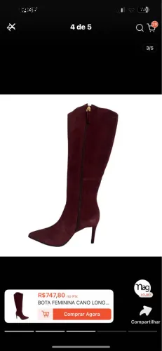 Bota morena rosa 