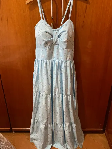 Vestido azul floral