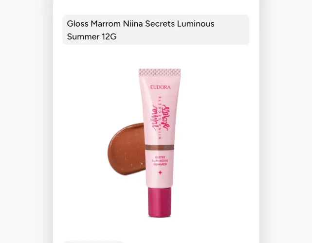 Gloss Marrom Nina Secrets Luminous Summer 12G