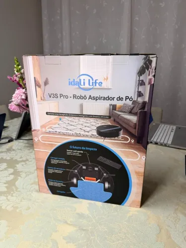 Robô Aspirador Inteligente Idali Life V3S Pro - Wi-Fi + Passa Pano