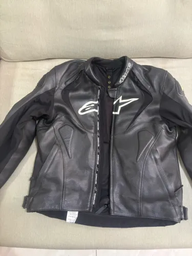JAQUETA MOTO COURO ALPINESTARS