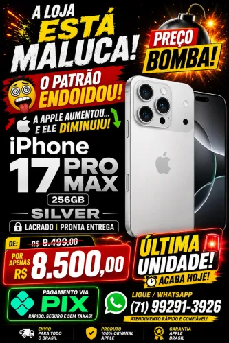 Iphone 17 Pro Max 256Gb Lacrado - Garantia Apple