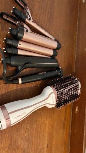 Prancha e babyliss 5 em 1 + escova rotativa