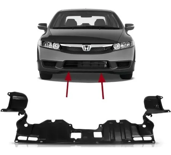Spoiler Protetor Plastico Inferior Parachoque Honda Civic 2007 a2011