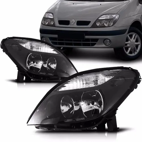 Farol renaut scenic duplo mascara negra tyc 2001 2002 2003 2004 2005 2006 2007
