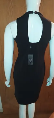 Vestido Eagle Rock Curto Lace Up Preto