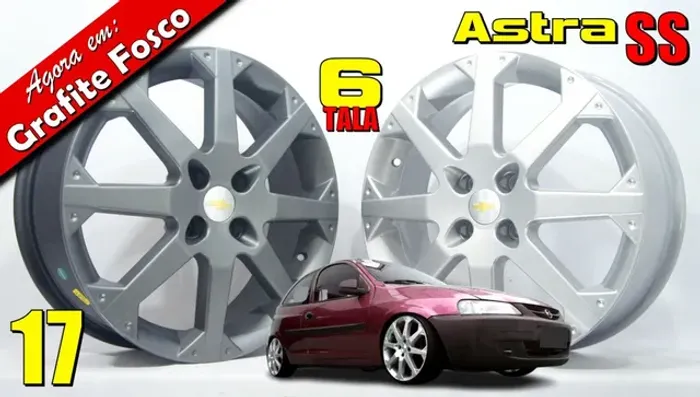 Roda aro 17 Chevrolet astra Ss grafite fosca 4x100 jogo