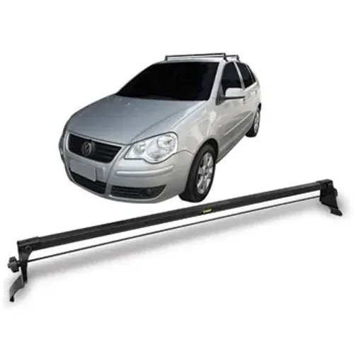 Rack Teto Volkswagen Polo 2005 à 2012 Sedan - Preto Material Aço - VP 908