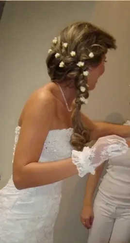 Flores Arranjo Cabelo Várias Cores Pontos de Luz