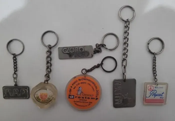 Lote Com 6 Chaveiros Antigos Globo, Sadia, Brastemp, Poquet