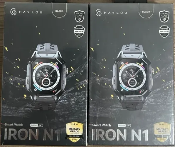 Smartwatch Haylou Iron N1, tela Amoled HD de 2,13", chamada Bluetooth V5.3, resistente à 