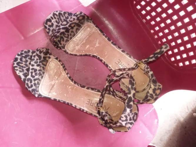 Sandália Animal Print Feminino N;37