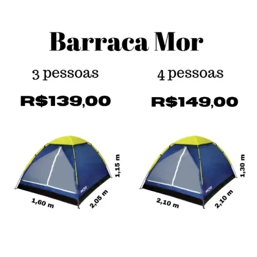 Barraca 3 Pessoas / 4 Pessoas