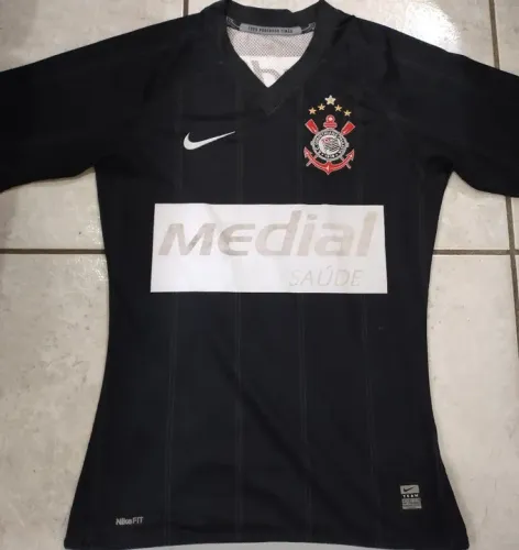 Camiseta Original Oficial do Corinthians Ano 2008 - Nike - Tamanho P - Preta