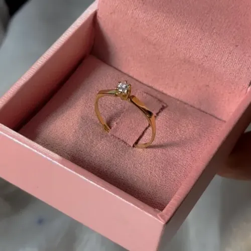 Anel de noivado em ouro18k 