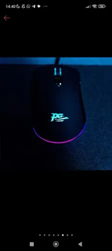 Mouse Gamer Philco pms70 sensor PMW 3325 IC 5000dpi 7 botões