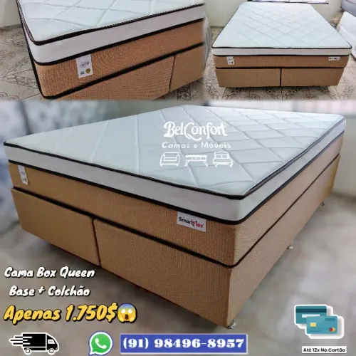 CAMA BOX QUEEN MOLAS ENSACADAS