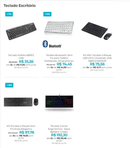 Teclados Office a partir de R$35 - Emitimos NF!
