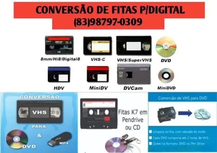 Transferimos Fitas Antigas Para Mídias Atuais<<<