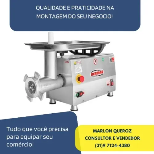 Picador de Carne Boca 22 Bermar - Bivolt Motor 740W