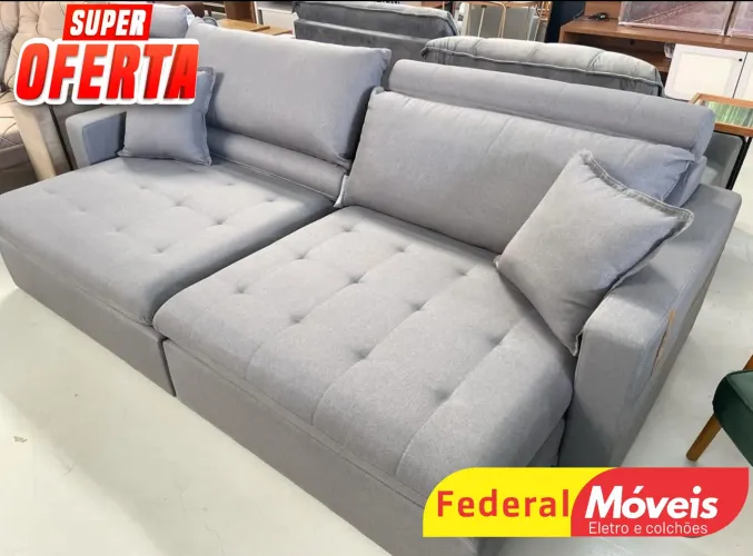 Sofá Retrátil 2,40m Molas Pocket Luxo - Solicite Nosso Catálogo 
