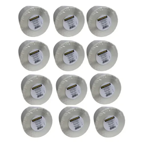 Kit 12 Rolos(500cada) Etiqueta Térmica Adesiva 100x150 Serrilhada Branco 6.000 Etiquetas