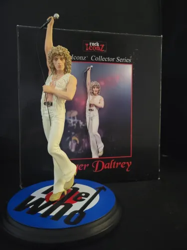 Miniatura do Roger Daltrey do The Who boneco raro, 2009 rock iconz item raríssimo