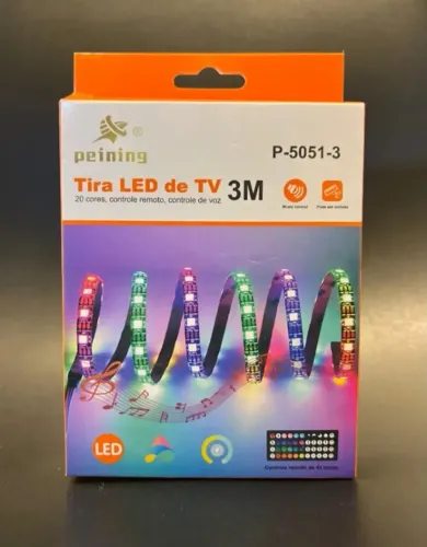 Fita LED colorida de TV 5M Nova