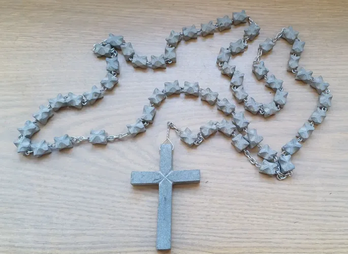 Terço-mor  Escultórico Decorativo em Pedra Sabão (1 METRO)