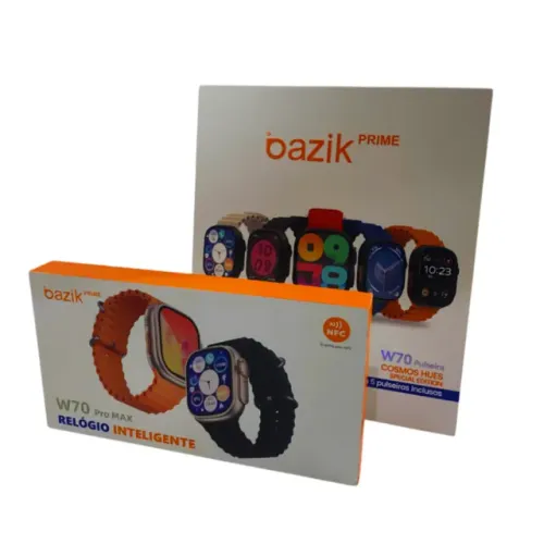 Relógio Inteligente SmartWatch Bazik W70 C/ 5 Pulseiras