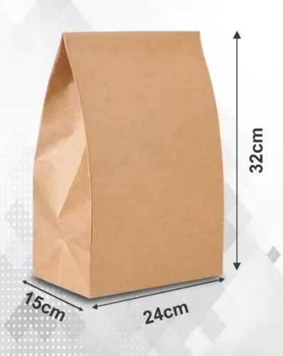 50 uni Saco Kraft Liso para Delivery  