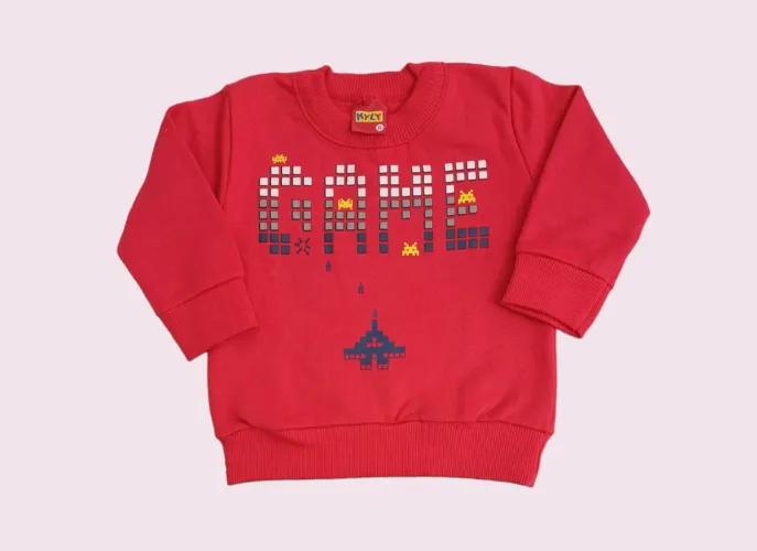 Blusa Moletom Infantil Estilo Retrô Game - Kyly