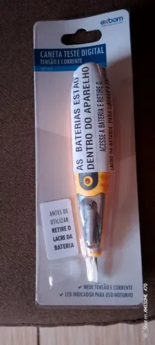 Caneta Teste Digital Tensão e Corrente Exbom