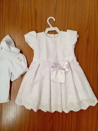 Vestido batismo com bolero