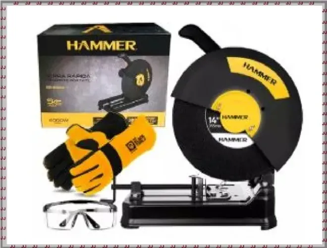 Serra Policorte 14 Pol. Disco 355mm Gysr2000 2000w - Hammer 127v com kit óculos e luvas