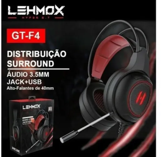 Fone de Ouvido Headset Com Microfone Gamer Lehmox GT-F4 USB para PC Xbox PS4