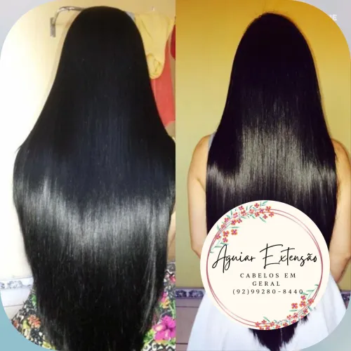 Aplique Preto super longo Bio vegetal