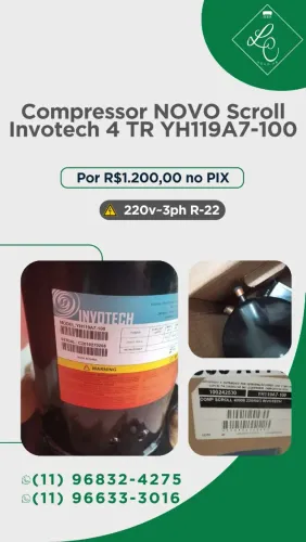 COMPRESSOR NOVO SCROLL 4TR - YH119A7-100 