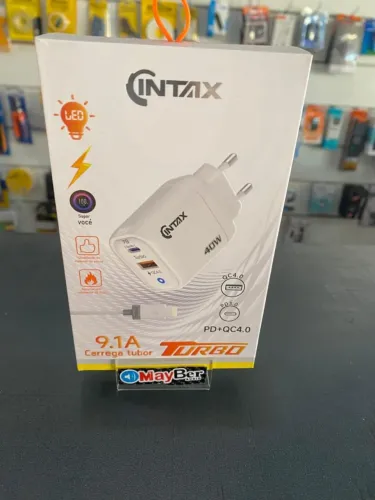 Carregador Turbo 40W InTax - Carregamento Rápido para Celular- Unidade 