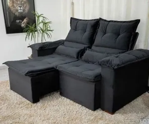 Sofá Pequim 1,80 cm Retrátil e Reclinável Pronta Entrega