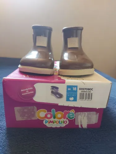 Galocha / bota Infantil Colorê Pimpolho marrom