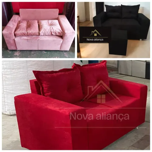 Sofás modernos e confortáveis - Diversas cores