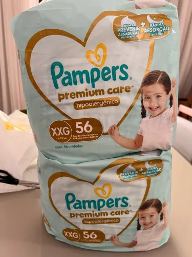 Fralda Pampers Premium Care XXG 112 fraldas