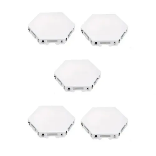 5 Lâmpadas Luminária Quântica Led Hexagonal Touch Modular Ambiente Decorativo Sensivel 