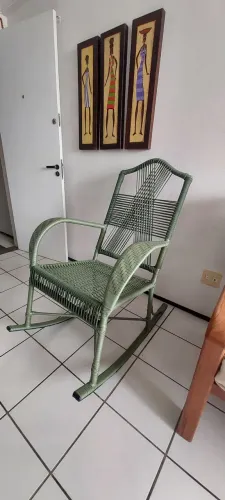 Cadeira de balanço verde